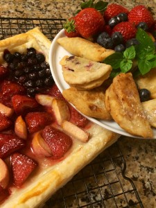 Mary Burton berry puff pastry pie and her Grandmother's fried berry pie